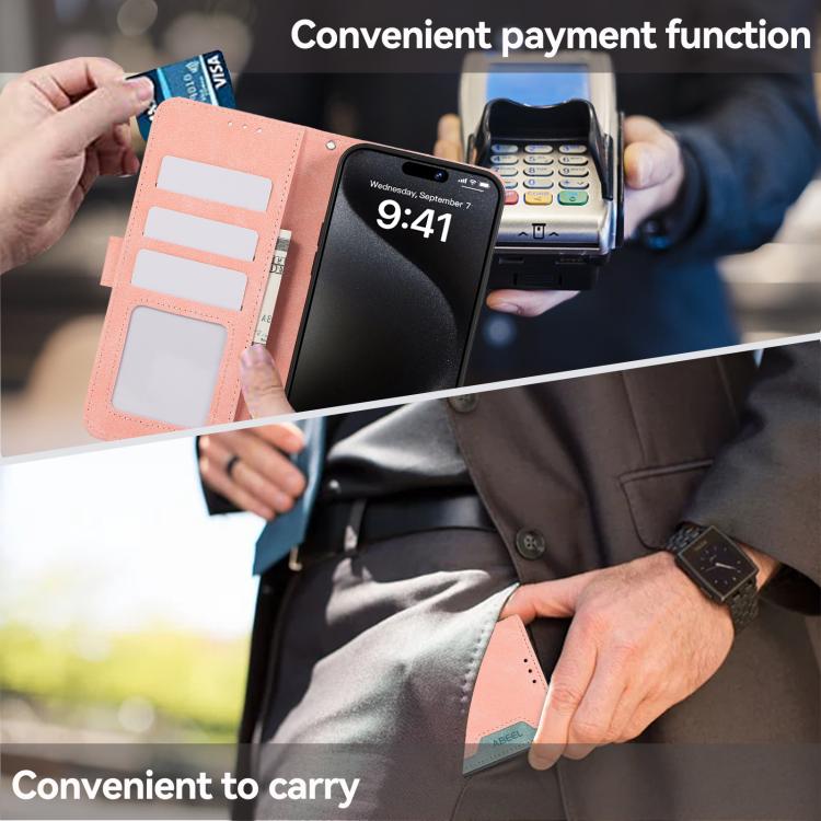 ABEEL Color Block Magnetic RFID Leather Phone Case, For OnePlus Nord CE6 Lite 5G Global, For OnePlus Ace 6 Ultra, For OnePlus 15T, For OnePlus Turbo 6V / Turbo 6