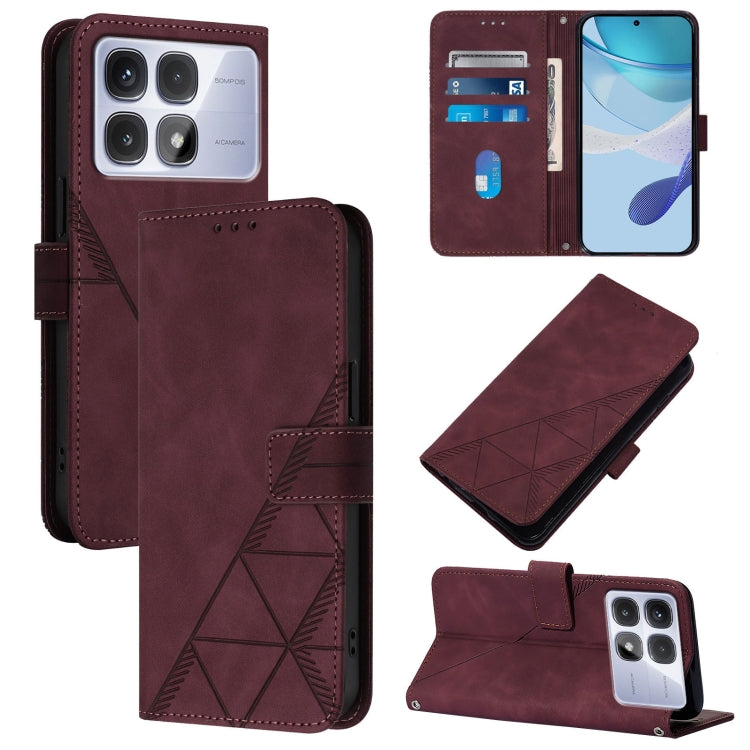 Crossbody 3D Embossed Flip Leather Phone Case