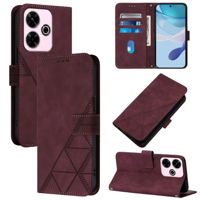 Crossbody 3D Embossed Flip Leather Phone Case