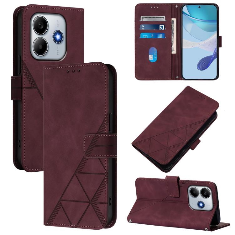 Crossbody 3D Embossed Flip Leather Phone Case, For Redmi Note 14 4G 163.25mm, For Redmi K70 Ultra 5G Global, For Redmi 13 4G / Note 13R