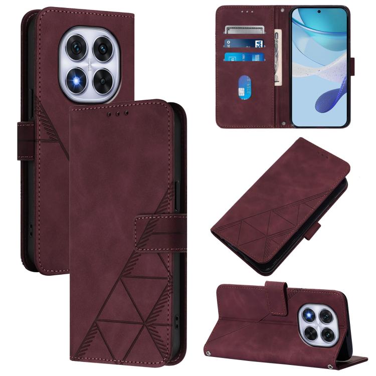 Crossbody 3D Embossed Flip Leather Phone Case