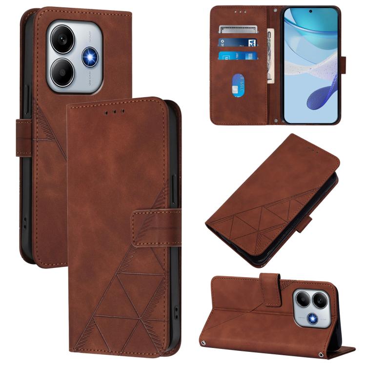Crossbody 3D Embossed Flip Leather Phone Case