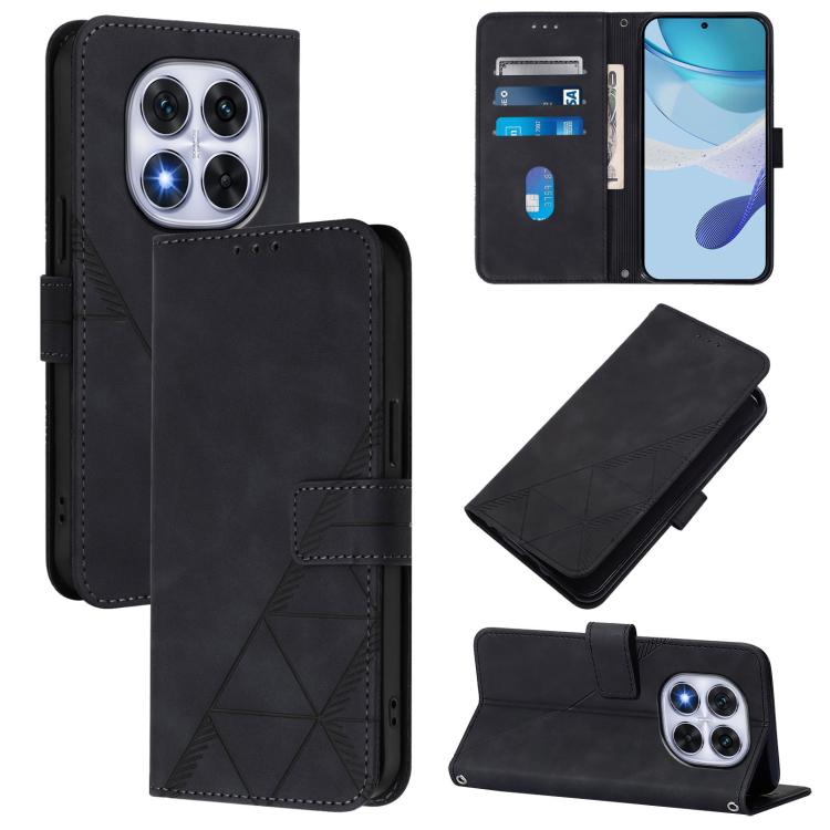 Crossbody 3D Embossed Flip Leather Phone Case, For Redmi Note 14 4G EU 164.84mm, For Redmi Note 14 Pro 5G Global, For Redmi Turbo 4, For Redmi Note 14 5G Global