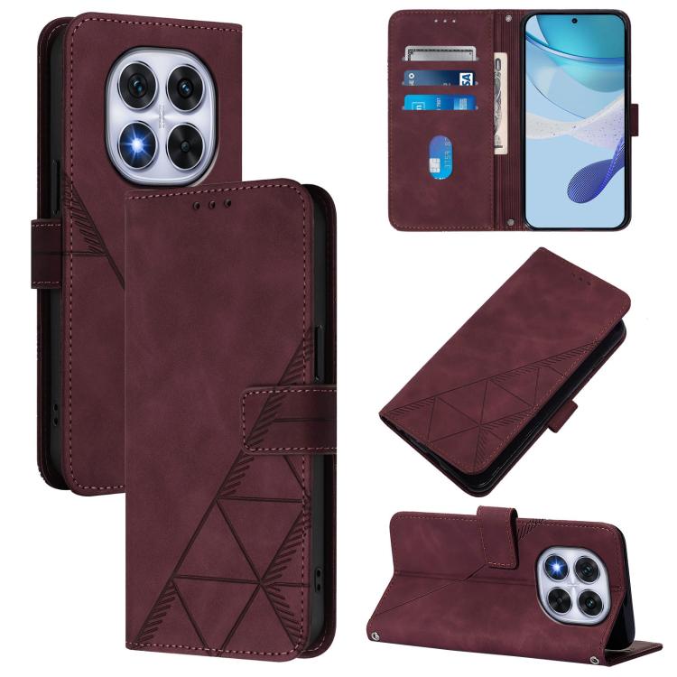 Crossbody 3D Embossed Flip Leather Phone Case, For Redmi Note 14 4G EU 164.84mm, For Redmi Note 14 Pro 5G Global, For Redmi Turbo 4, For Redmi Note 14 5G Global