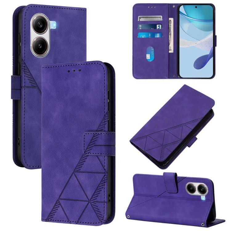 Crossbody 3D Embossed Flip Leather Phone Case