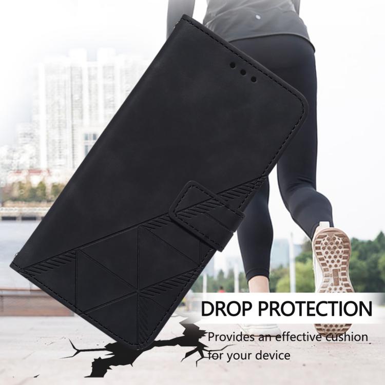 Crossbody 3D Embossed Flip Leather Phone Case