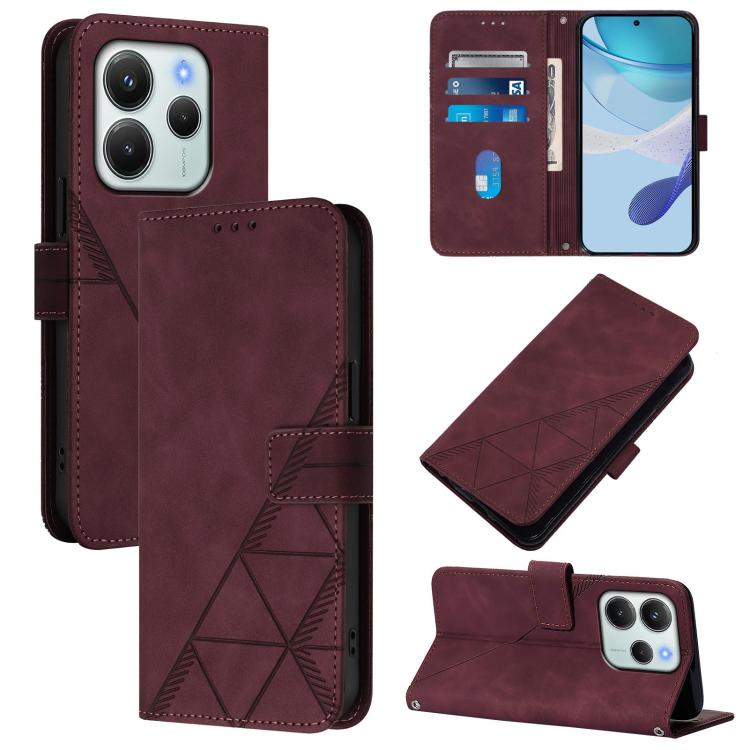 Crossbody 3D Embossed Flip Leather Phone Case