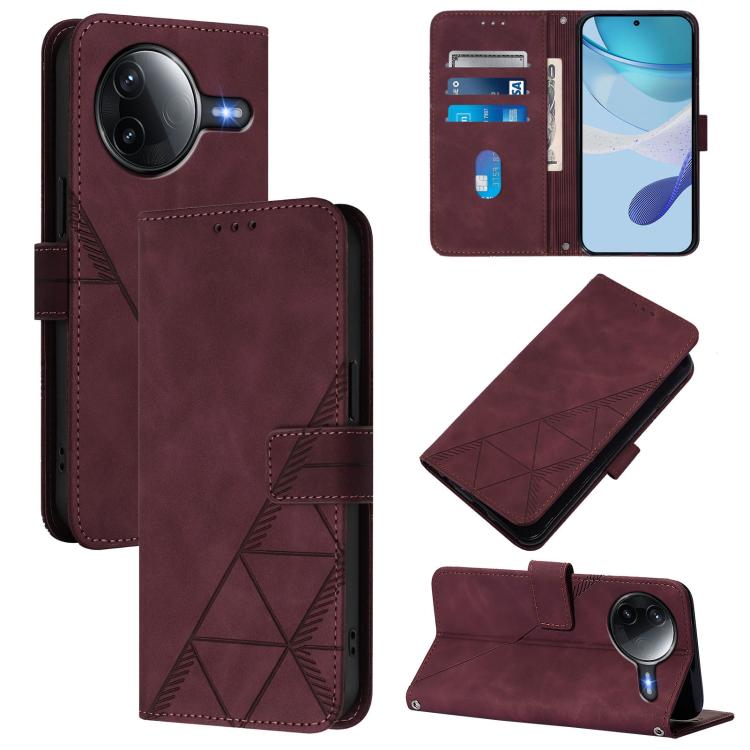 Crossbody 3D Embossed Flip Leather Phone Case