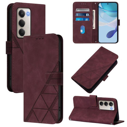 Crossbody 3D Embossed Flip Leather Phone Case