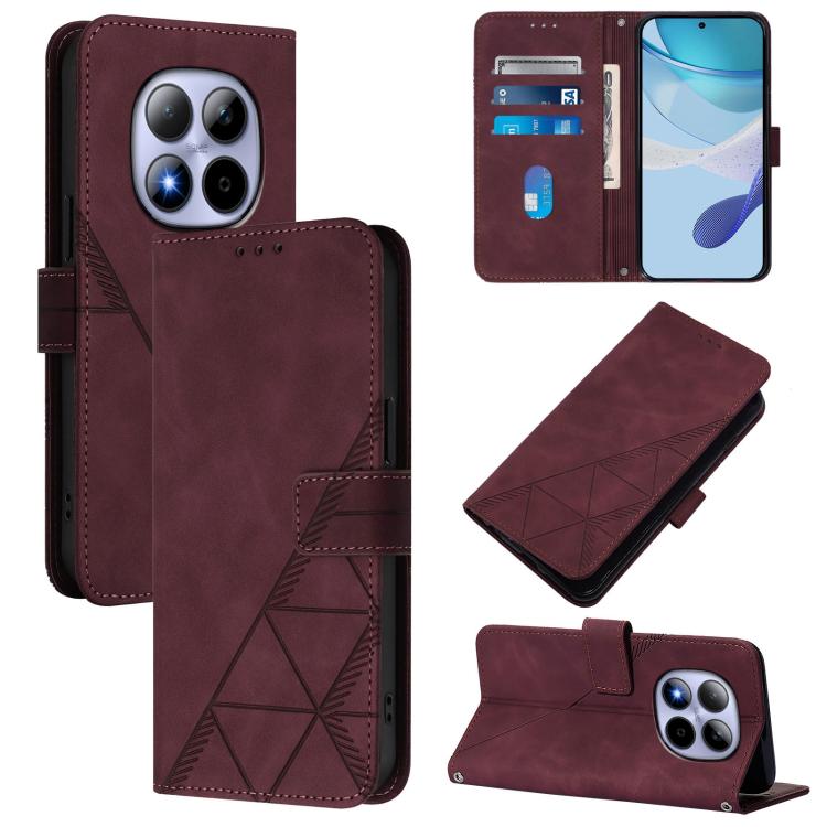 Crossbody 3D Embossed Flip Leather Phone Case