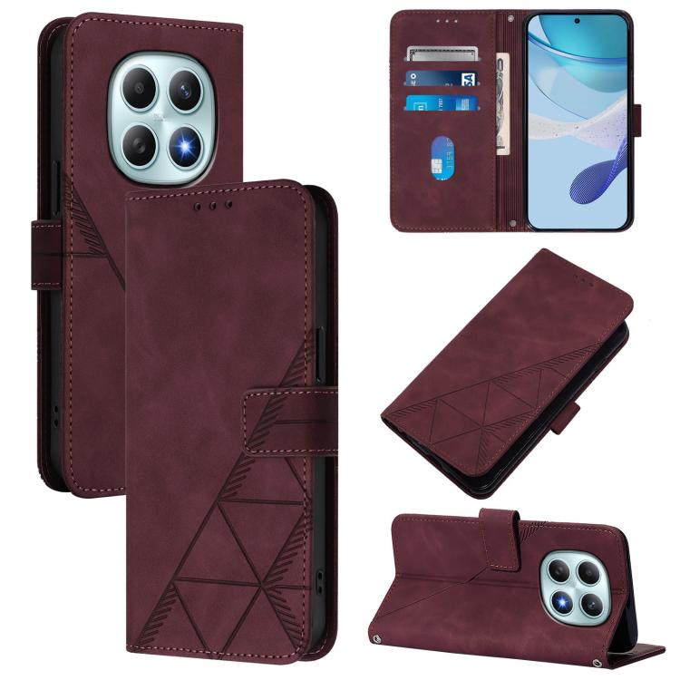 Crossbody 3D Embossed Flip Leather Phone Case