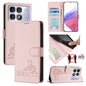Cat Rat Embossed Pattern RFID Leather Phone Case with Lanyard, For Redmi 14C 4G, For Redmi K70 Ultra 5G Global, For Redmi 13 4G