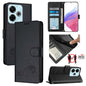 Cat Rat Embossed Pattern RFID Leather Phone Case with Lanyard, For Redmi 14C 4G, For Redmi K70 Ultra 5G Global, For Redmi 13 4G