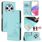 Cat Rat Embossed Pattern RFID Leather Phone Case with Lanyard, For Redmi 14C 4G, For Redmi K70 Ultra 5G Global, For Redmi 13 4G