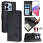Cat Rat Embossed Pattern RFID Leather Phone Case with Lanyard, For Redmi Note 14 5G, For Redmi Note 14 Pro 5G, For Redmi 14C 4G, For Redmi K70 Ultra 5G Global