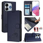 Cat Rat Embossed Pattern RFID Leather Phone Case with Lanyard, For Redmi Note 14 5G, For Redmi Note 14 Pro 5G, For Redmi 14C 4G, For Redmi K70 Ultra 5G Global