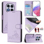 Cat Rat Embossed Pattern RFID Leather Phone Case with Lanyard