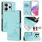 Cat Rat Embossed Pattern RFID Leather Phone Case with Lanyard, For Redmi Note 14 4G 164.84mm, For Redmi K80 5G / K80 Pro 5G, For Redmi Note 14 5G, For Redmi Note 14 Pro 5G