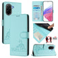 Cat Rat Embossed Pattern RFID Leather Phone Case with Lanyard, For Redmi 15 5G / 4G EU 171mm, For Redmi 13x 4G / 13 4G Global, For Redmi A5 4G 171.7mm / Poco C71, For Redmi K80 / K80 Pro