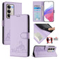 Cat Rat Embossed Pattern RFID Leather Phone Case with Lanyard, For Redmi 15 5G / 4G EU 171mm, For Redmi 13x 4G / 13 4G Global, For Redmi A5 4G 171.7mm / Poco C71, For Redmi K80 / K80 Pro