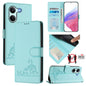 Cat Rat Embossed Pattern RFID Leather Phone Case with Lanyard, For Redmi A7 Pro 171mm / Poco C85x 5G, For Redmi 15a 5G Global, For Redmi Turbo 5 Max / Poco X8 Pro Max, For Redmi Turbo 5 5G / Poco X8 Pro 5G