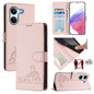 Cat Rat Embossed Pattern RFID Leather Phone Case with Lanyard, For Redmi A7 Pro 171mm / Poco C85x 5G, For Redmi 15a 5G Global, For Redmi Turbo 5 Max / Poco X8 Pro Max, For Redmi Turbo 5 5G / Poco X8 Pro 5G