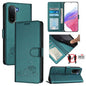 Cat Rat Embossed Pattern RFID Leather Phone Case with Lanyard, For Redmi A7 Pro 171mm / Poco C85x 5G, For Redmi 15a 5G Global, For Redmi Turbo 5 Max / Poco X8 Pro Max, For Redmi Turbo 5 5G / Poco X8 Pro 5G