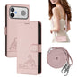 Cat Rat Embossed Pattern RFID Leather Phone Case with Lanyard, For Redmi K90 Max 5G, For Redmi A7 Pro 171mm / Poco C85x 5G, For Redmi 15a 5G Global, For Redmi A5 4G 171.7mm / Poco C71 4G