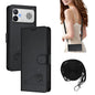 Cat Rat Embossed Pattern RFID Leather Phone Case with Lanyard, For Redmi K90 Max 5G, For Redmi A7 Pro 171mm / Poco C85x 5G, For Redmi 15a 5G Global, For Redmi A5 4G 171.7mm / Poco C71 4G