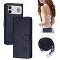 Cat Rat Embossed Pattern RFID Leather Phone Case with Lanyard, For Redmi K90 Max 5G, For Redmi A7 Pro 171mm / Poco C85x 5G, For Redmi 15a 5G Global, For Redmi A5 4G 171.7mm / Poco C71 4G
