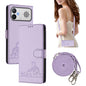 Cat Rat Embossed Pattern RFID Leather Phone Case with Lanyard, For Redmi K90 Max 5G, For Redmi A7 Pro 171mm / Poco C85x 5G, For Redmi 15a 5G Global, For Redmi A5 4G 171.7mm / Poco C71 4G