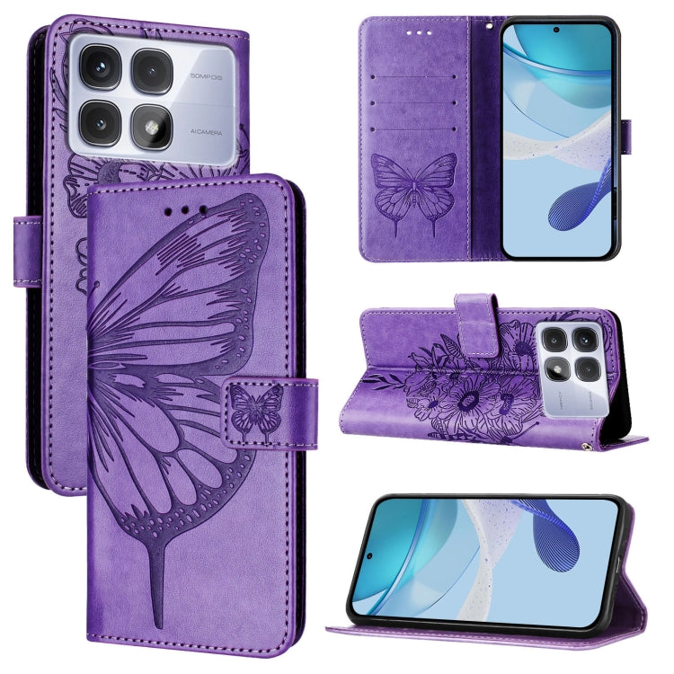Embossed Butterfly Leather Phone Case