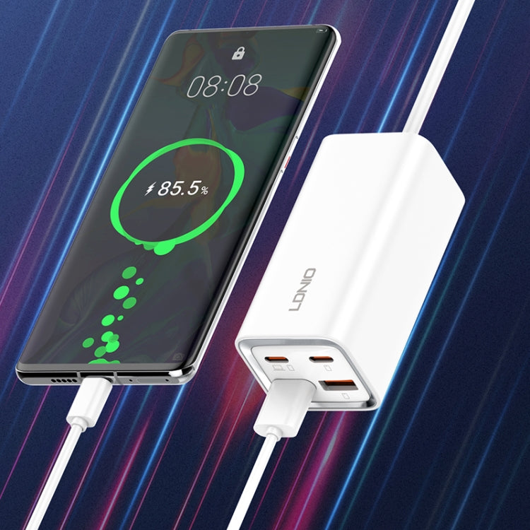 LDNIO A4610C PD65W Dual USB-C / Type-C + Dual USB Fast Charger, Cable Length: 1.5m, EU Plug·, A4610C (UK Plug), US Plug