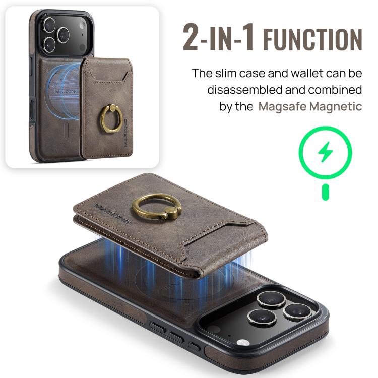 MAGKING K1 MagSafe Detachable Wallet RFID Back Cover Phone Case, For iPhone 18 Pro / 17 Pro, For iPhone 18 Pro Max / 17 Pro Max, For iPhone 17e / 16e, For iPhone 17