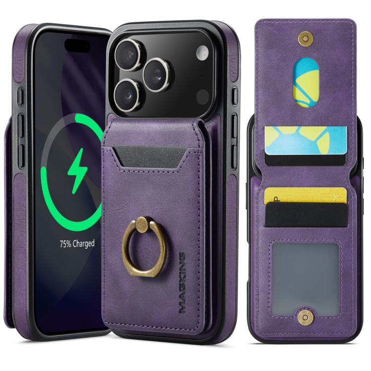 MAGKING K1 MagSafe Detachable Wallet RFID Back Cover Phone Case