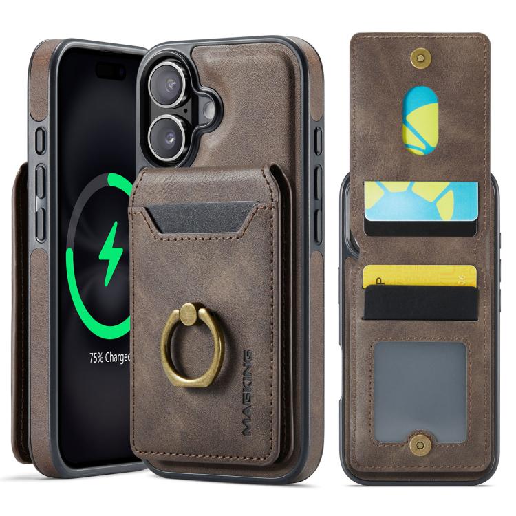 MAGKING K1 MagSafe Detachable Wallet RFID Back Cover Phone Case, For iPhone 17e / 16e, For iPhone 17 Pro Max, For iPhone 17 Pro, For iPhone 17