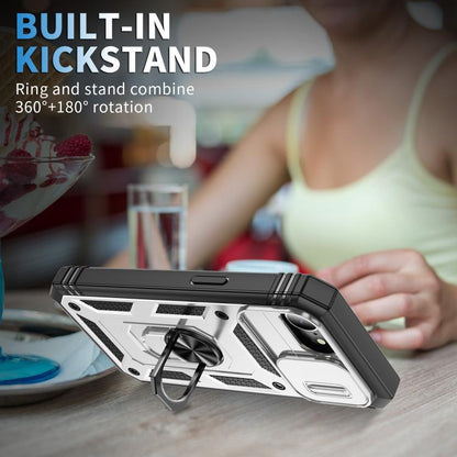 Sliding Camshield TPU + PC Phone Case with Holder, For iPhone 17e / 16e, For iPhone 17 Pro Max, For iPhone 17 Pro