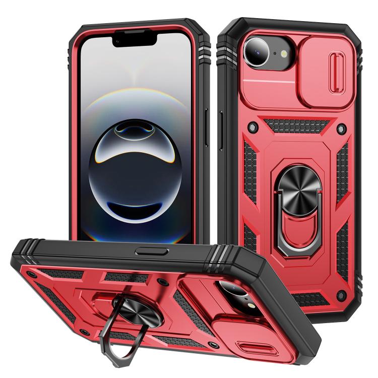Sliding Camshield TPU + PC Phone Case with Holder, For iPhone 17e / 16e, For iPhone 17 Pro Max, For iPhone 17 Pro