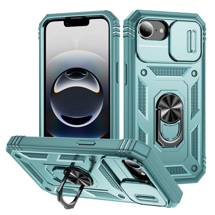 Sliding Camshield TPU + PC Phone Case with Holder, For iPhone 17e / 16e, For iPhone 17 Pro Max, For iPhone 17 Pro