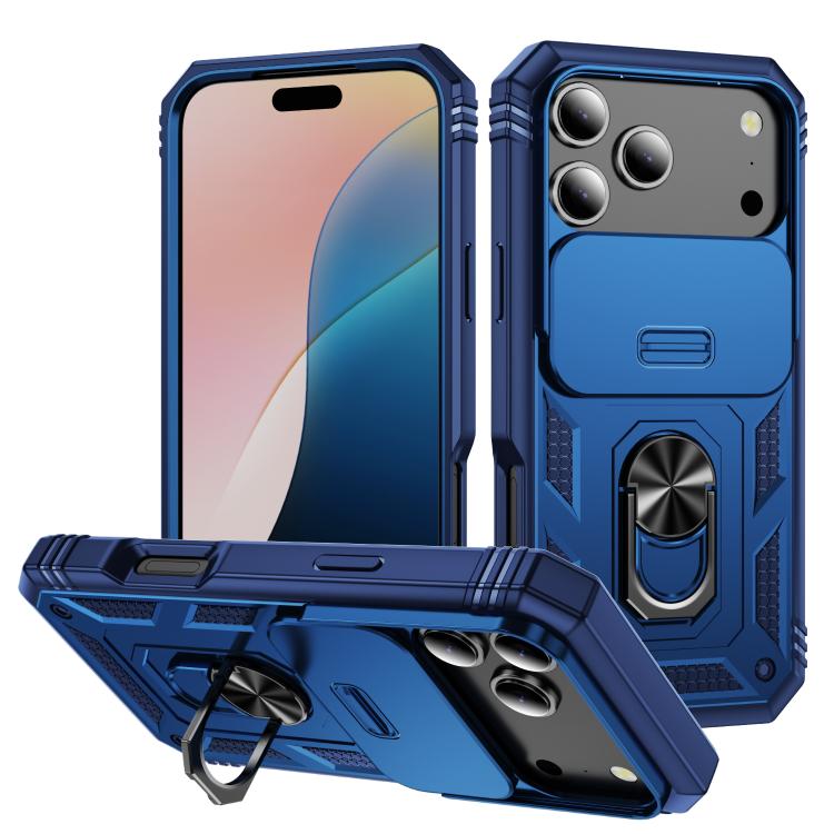 Sliding Camshield TPU + PC Phone Case with Holder, For iPhone 18 Pro / 17 Pro, For iPhone 18 Pro Max / 17 Pro Max, For iPhone 17e / 16e