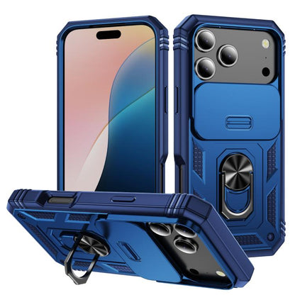 Sliding Camshield TPU + PC Phone Case with Holder, For iPhone 18 Pro / 17 Pro, For iPhone 18 Pro Max / 17 Pro Max, For iPhone 17e / 16e