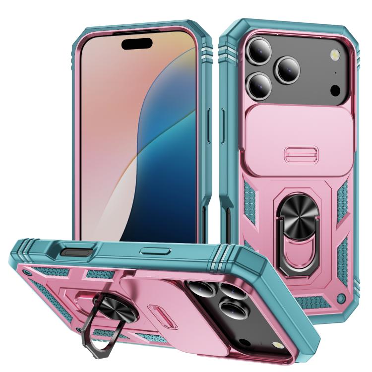 Sliding Camshield TPU + PC Phone Case with Holder, For iPhone 18 Pro / 17 Pro, For iPhone 18 Pro Max / 17 Pro Max, For iPhone 17e / 16e