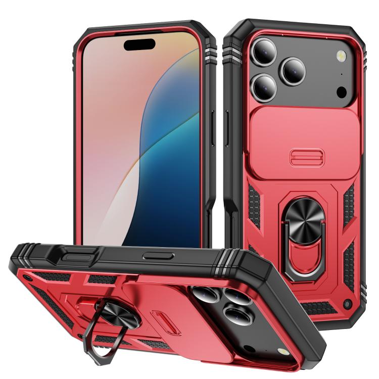 Sliding Camshield TPU + PC Phone Case with Holder, For iPhone 18 Pro / 17 Pro, For iPhone 18 Pro Max / 17 Pro Max, For iPhone 17e / 16e