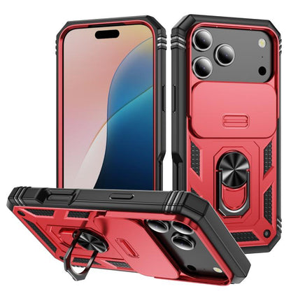 Sliding Camshield TPU + PC Phone Case with Holder, For iPhone 18 Pro / 17 Pro, For iPhone 18 Pro Max / 17 Pro Max, For iPhone 17e / 16e