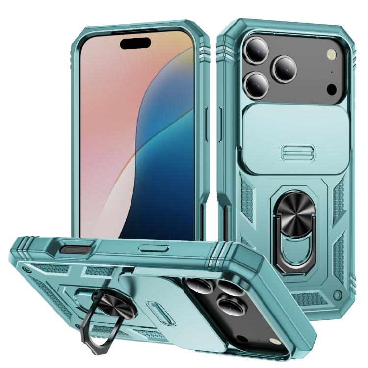 Sliding Camshield TPU + PC Phone Case with Holder, For iPhone 18 Pro / 17 Pro, For iPhone 18 Pro Max / 17 Pro Max, For iPhone 17e / 16e