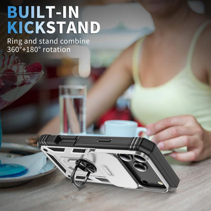 Sliding Camshield TPU + PC Phone Case with Holder, For iPhone 18 Pro / 17 Pro, For iPhone 18 Pro Max / 17 Pro Max, For iPhone 17e / 16e