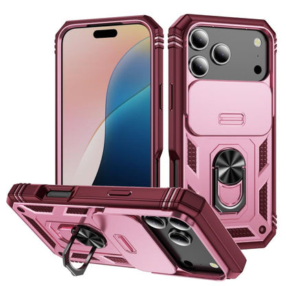 Sliding Camshield TPU + PC Phone Case with Holder, For iPhone 18 Pro / 17 Pro, For iPhone 18 Pro Max / 17 Pro Max, For iPhone 17e / 16e