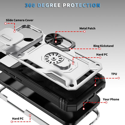 Sliding Camshield TPU + PC Phone Case with Holder, For iPhone 17, For iPhone Air, For iPhone 16 Pro Max