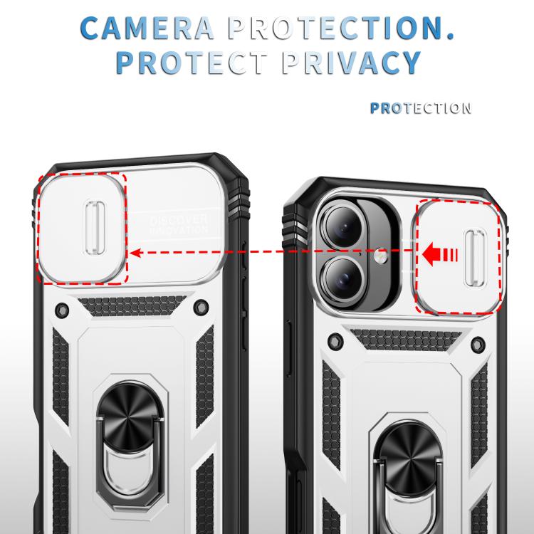 Sliding Camshield TPU + PC Phone Case with Holder, For iPhone 17, For iPhone Air, For iPhone 16 Pro Max