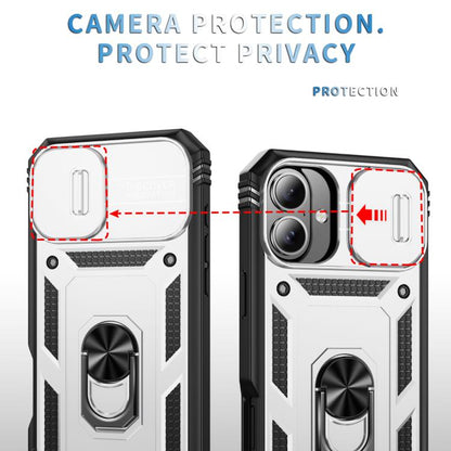 Sliding Camshield TPU + PC Phone Case with Holder, For iPhone 17, For iPhone Air, For iPhone 16 Pro Max